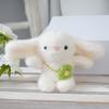 Rabbit Plush Flower Keychain Cartoon Pendant Backpack Decorations Gift Kids