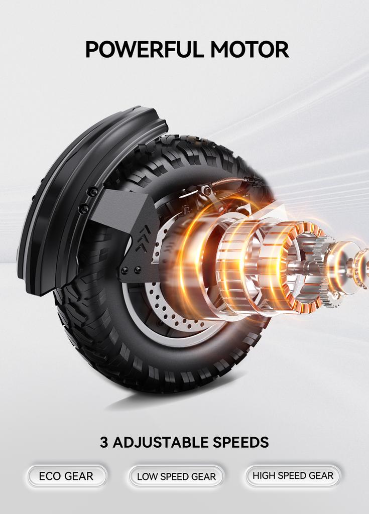 Elektrická koloběžka skládací OOTD T10 900W motor maximální rychlost 50 km/h e-koloběžka pro dospělé 48V 13.5AH maximální dojezd 50 km nosnost 120 kg