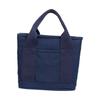 Top Handle Canvas Tote Bag Organizer,Women Shoulder Bag,Handbag for Hiking Picnic Beach , Dark Blue