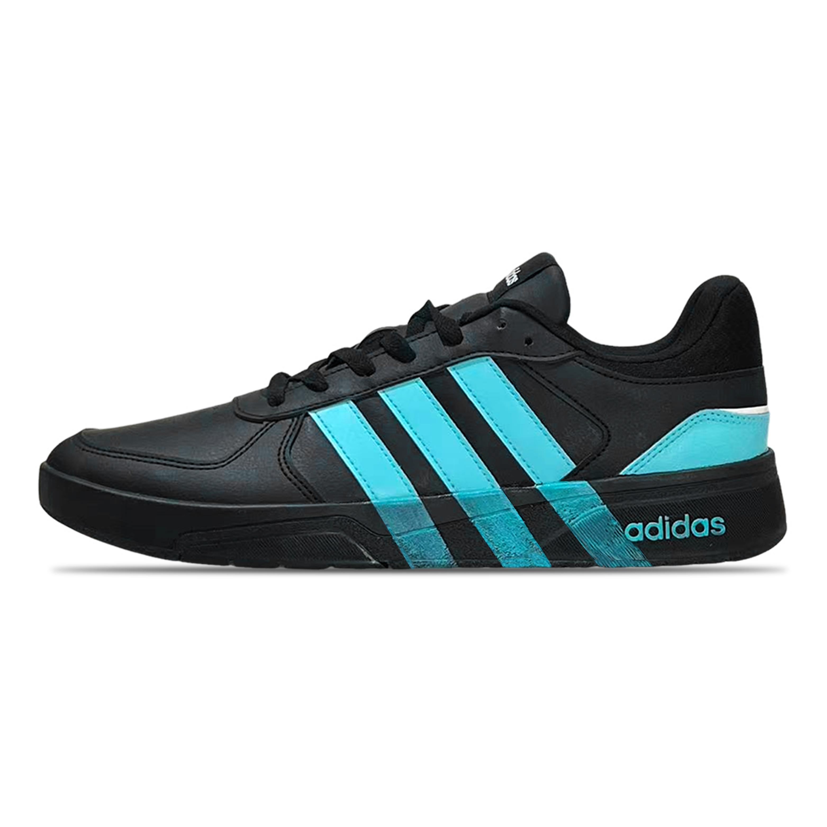 Adidas Neo Courtbeat Blue Synthetic Leather Low top Skateboard Shoes Unisex Black ID9660(Team286-) 37⅓