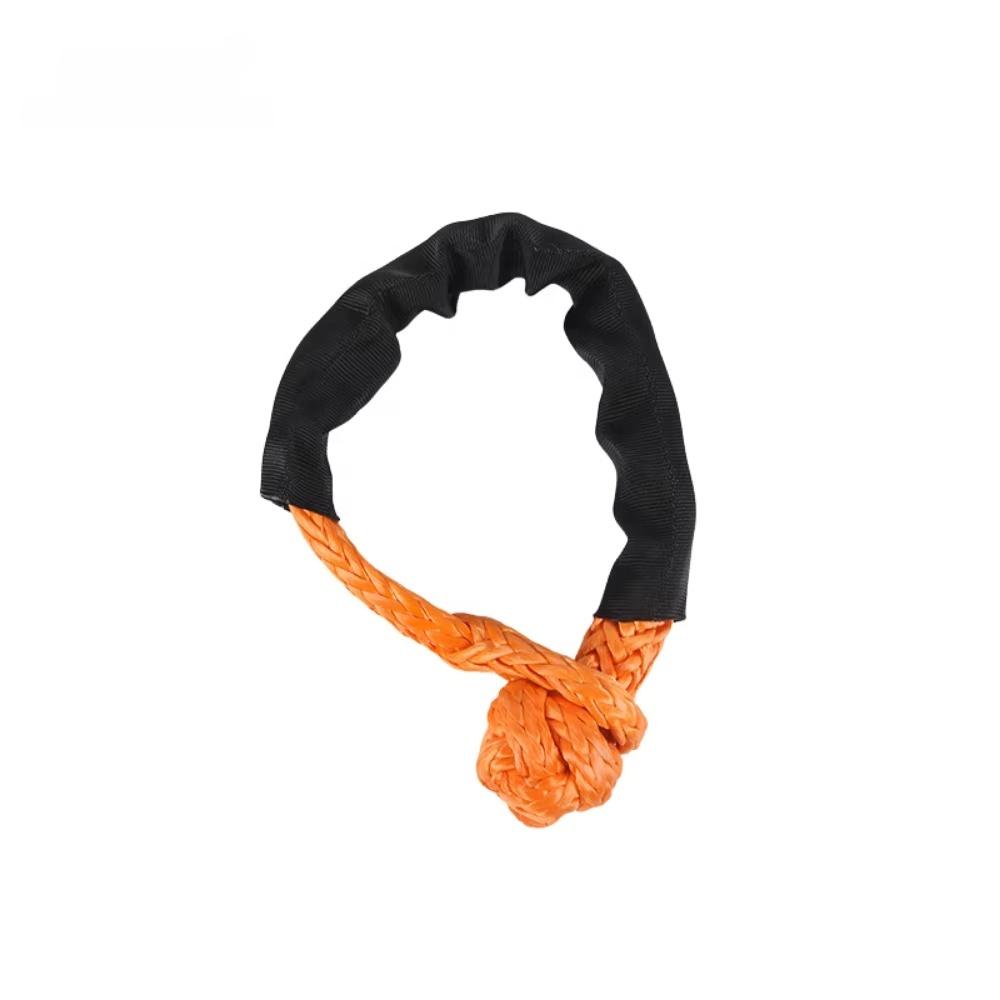 Stock Nylon Winch Soft Shackle Tow Rope for Emergency Tools with Extra Sleeves for Sailing SUV Off Road Towing