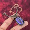 Copper Charoite Necklace Copper Wire Wrapped Necklace Adjustable Chain Necklace Handmade Copper Jewelry Gifts For Mom Latest Design Necklace