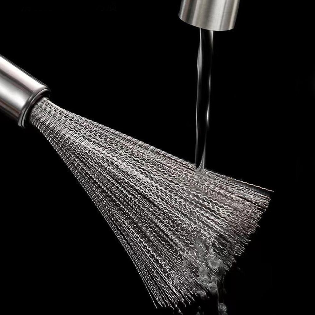 Stainless Steel Pot Brush Effective Oil Stain Removal Non Stick Cookware Scrubber Brush for Kitchen