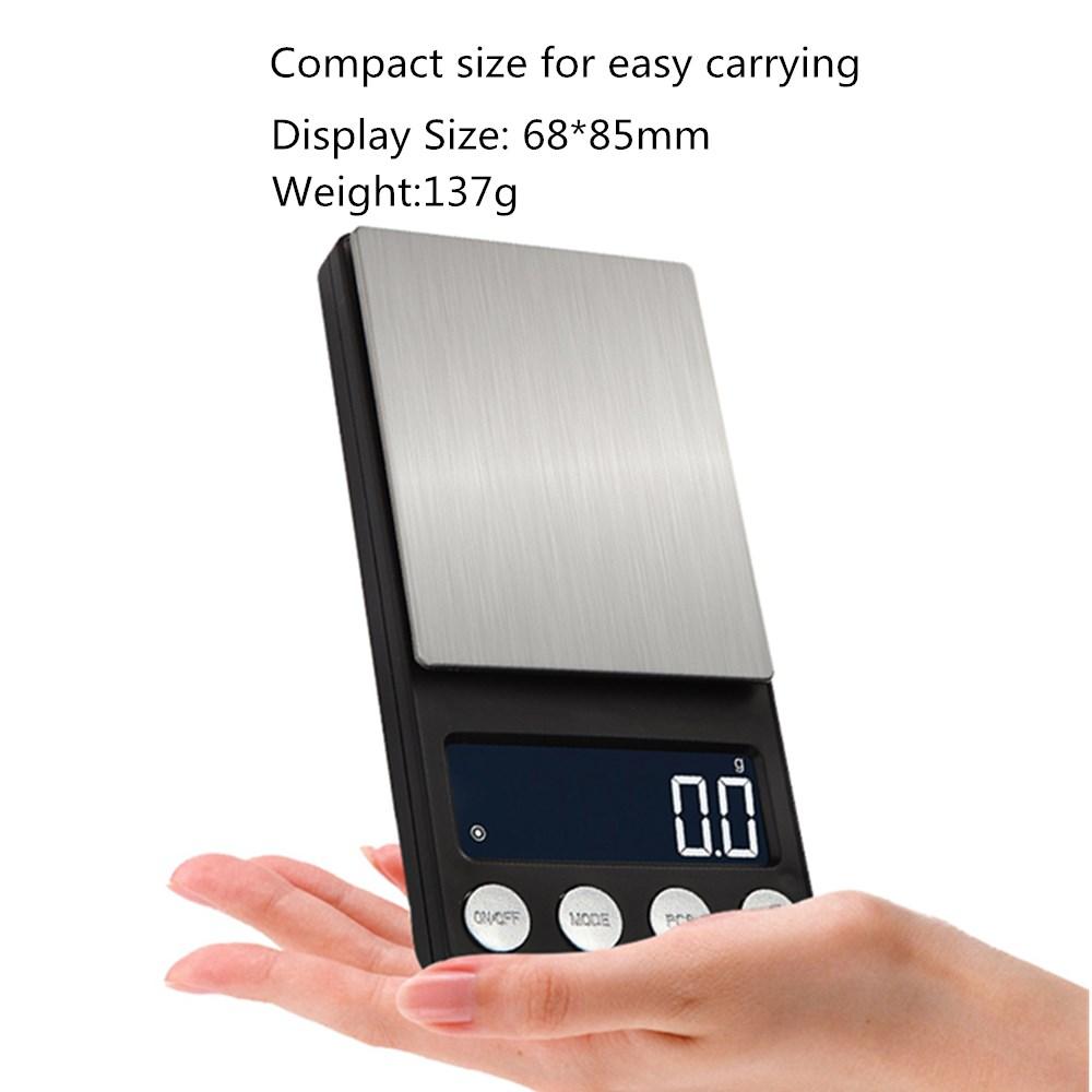 Multi-function 500g/0.01g Food Kitchen Scale Digital LCD Display Stainless Steel Weighing Food Scale Cooking Tools Balance
