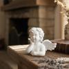 Little Angel Statue Sculpture European Collection Minimalist Adorable Resin Cherub Figurine for Home