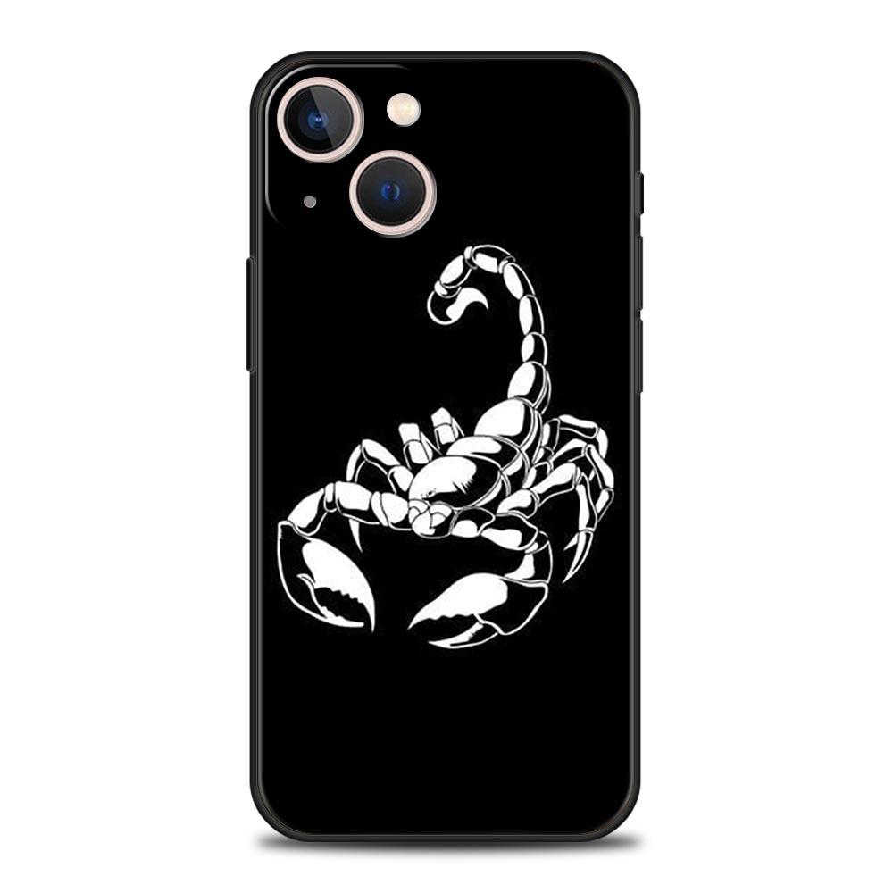 Cartoon Scorpion Phone Case For iPhone 17 16 15 Pro Max 11 12 13 14 7 8 Plus SE 2020 X XR XS Cover Soft Black