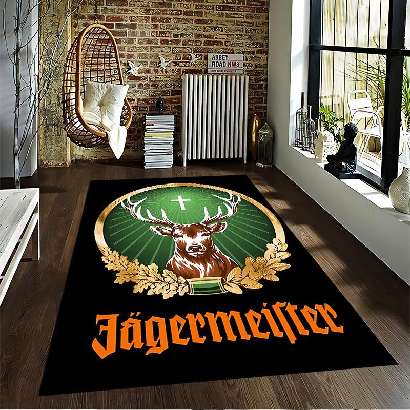 Jägermeister Logo Carpet Suitable As a Non-slip Mat for the Living Room or Bedroom Sofa