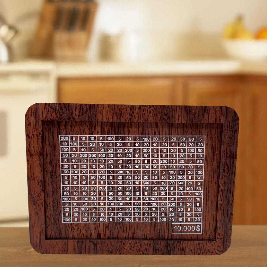 Salvadanaio Creativo in Legno Retrò con Contatore