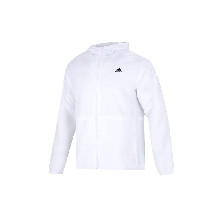 Men s adidas Mh Lite Wvjkt Athleisure Casual Sports Hooded Solid Color Woven White Jacket HM2977 XL
