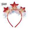 Comfortable Non Slip Headband Star with Sparkly Sequins, 3D Glitter Crown Hair Hoop Decorative Headwear for Wedding Christmas New Year Birthday, Party