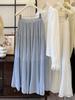 White Chiffon High-Waist Slim A-line Fairy Pleated Skirt - Spring/Summer 2026 Collection