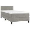 Maison Exclusive - Sommier à lattes de lit avec matelas et LED Gris clair 90x190cm