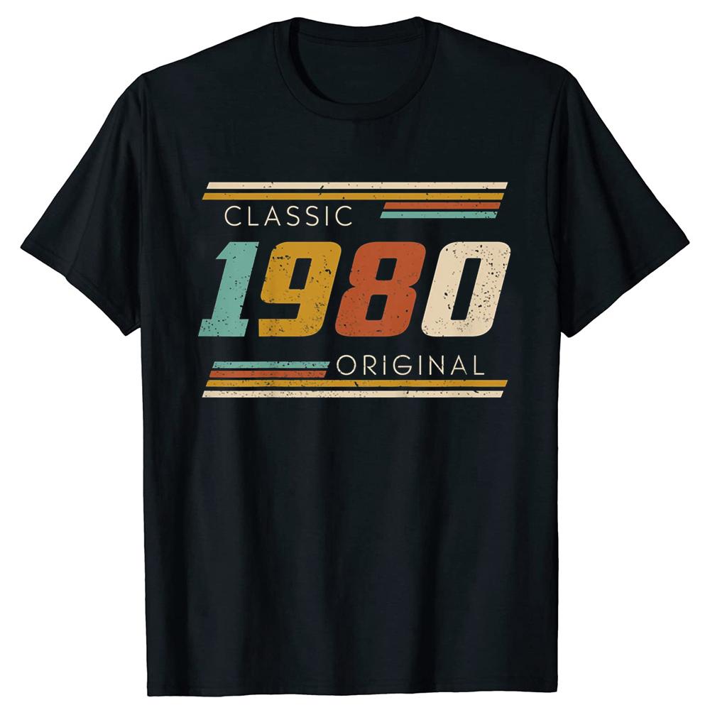 

Men s Vintage 44th Birthday T-Shirt Summer 44 Year Classic 1980 Limited Edition Custom Printed Short Sleeve T-Shirt Top Tees ... S разноцветный