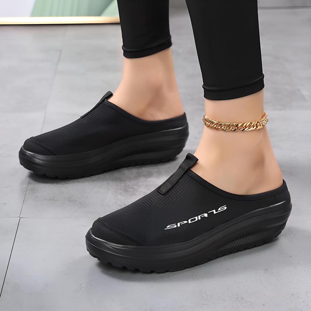 Women Casual Shoes Slip On Loafers Fashion Comfortable Breathable Slippers Female Platform Height-Increasing Footwear