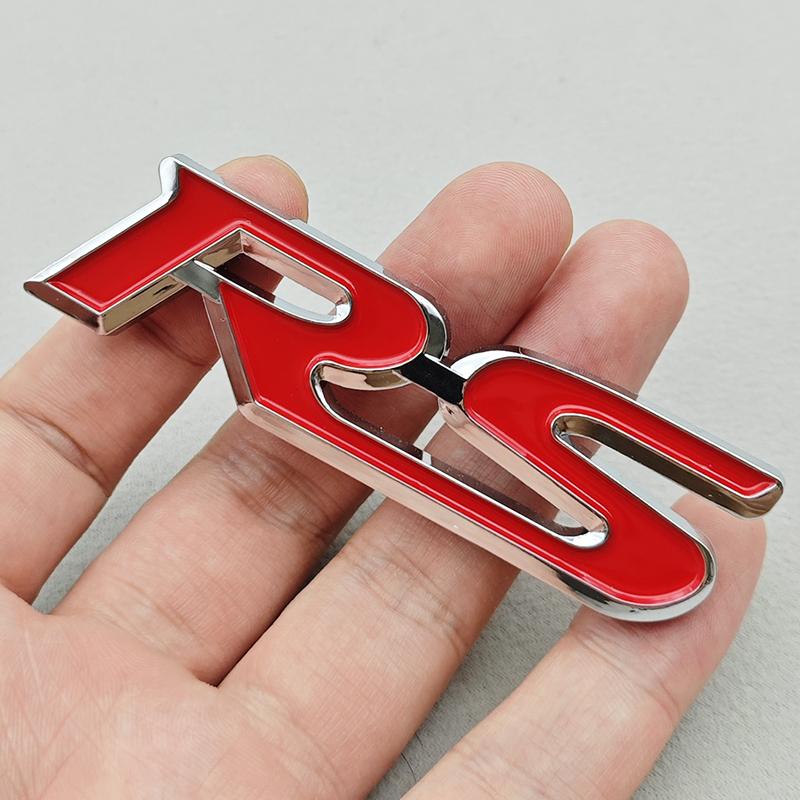 3D ABS Car Sticker Logo RS Letters Rear Trunk Emblem Badge For Chevrolet Road Sport Cruze Camaro Trax Blazer Malibu Accessories