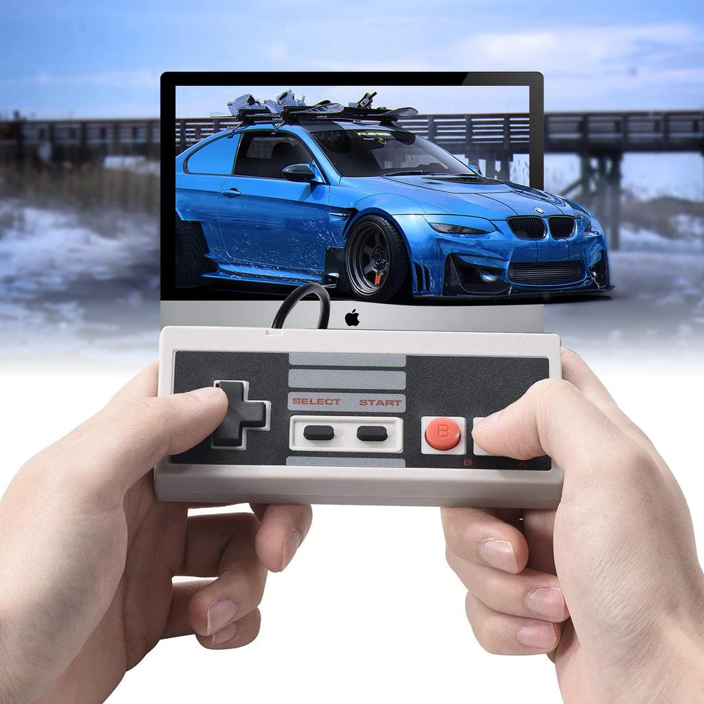 YOIQI USB Wired for NES Games 2 Pack PC USB Controller Retro Gamepad Joystick Raspberry Pi Gamepad Controller for Windows PC Mac Linux RetroPie NES
