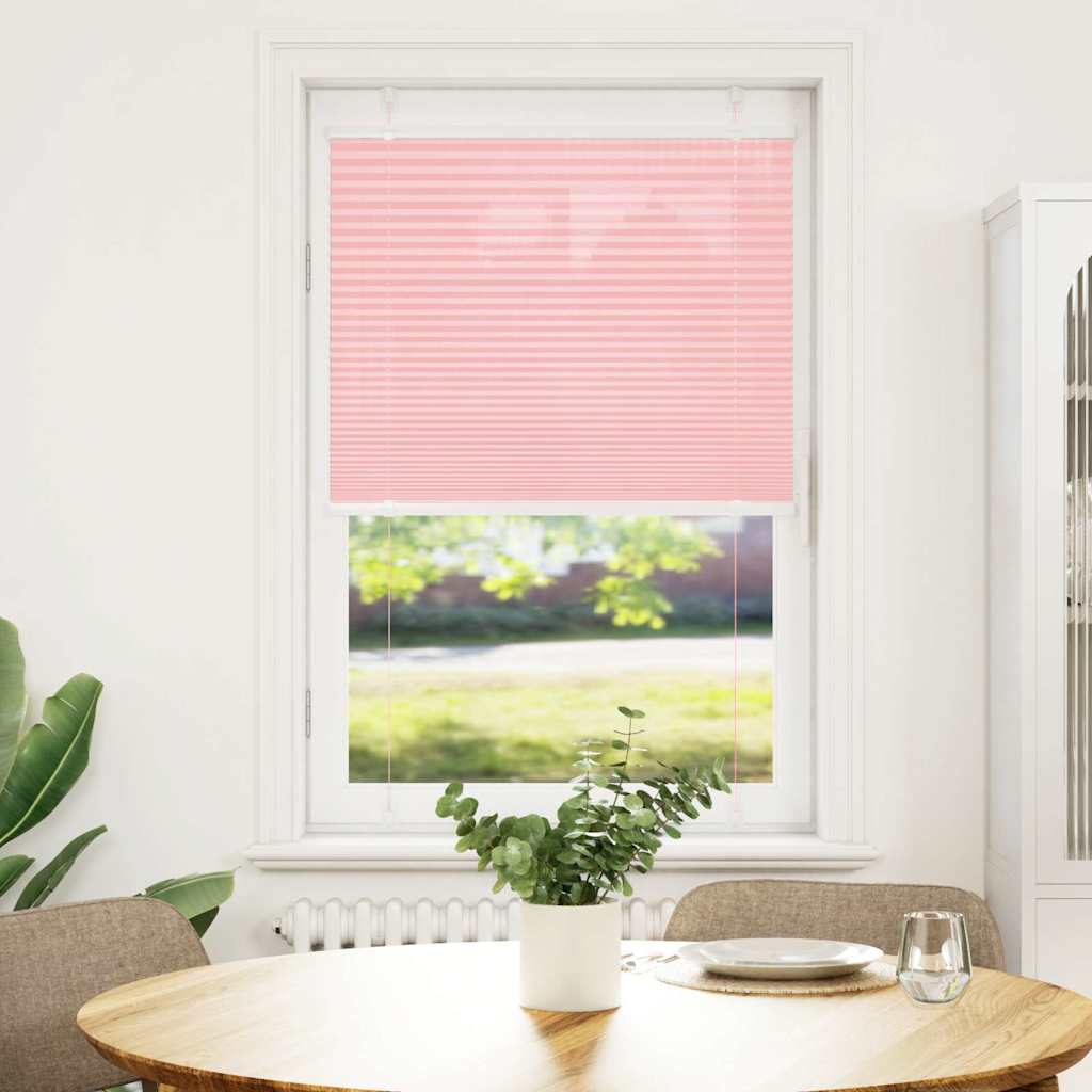Pink Pleated Blind 75X100 Cm Fabric Width 74.4 Cm