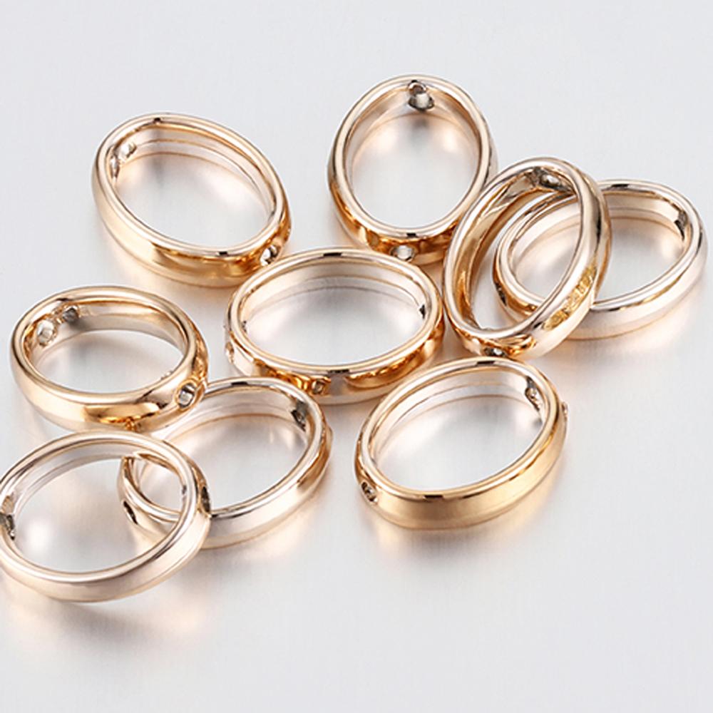 50pcs Love Heart Two Hole CCB Beads Frame Spacer Beads DIY Necklace Bracelet Connectors Pendants Jewelry Making Accessories