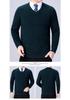 Men's Winter V-Neck Knit Sweater for Casual or Business Wear