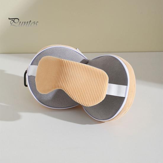 Compact Travel Pillow Neck with Eye Mask 2-in-1 Portable Support Zippered Adjustable Foldable Carabiner for Pain Relief Flights Car Trips Airplane