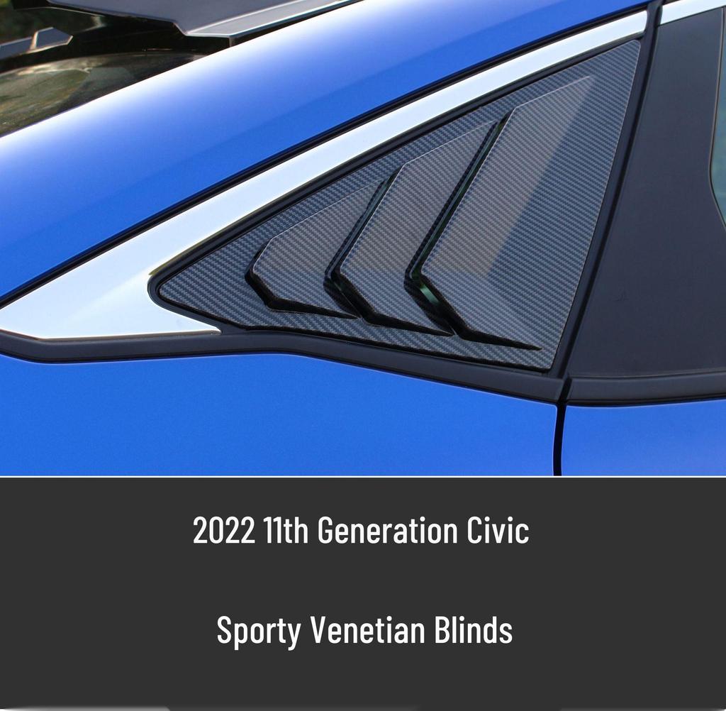 Îmbunătățiri pentru Honda Civic generația a 11-a 2022: buza frontală, eleron spate, splitter, jaluzele, bară spate.