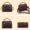 Burminsa Cowhide Genuine Leather Shoulder Bags For Women 2026 Luxury Designer Wide Strap Crossbody Satchel Work Ladies Handbags