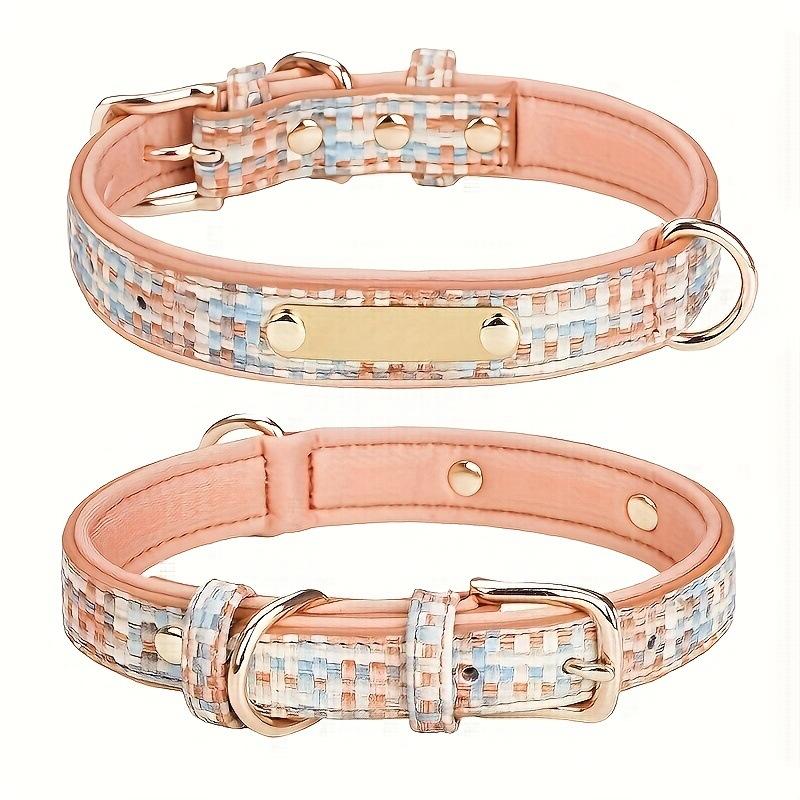 

Нашийник для домашніх тварин з подвійним D-кільцем для підвішування аксесуарів, внутрішня частина з космічної бавовни, нашийник для собак великих і середніх порід S коричневий