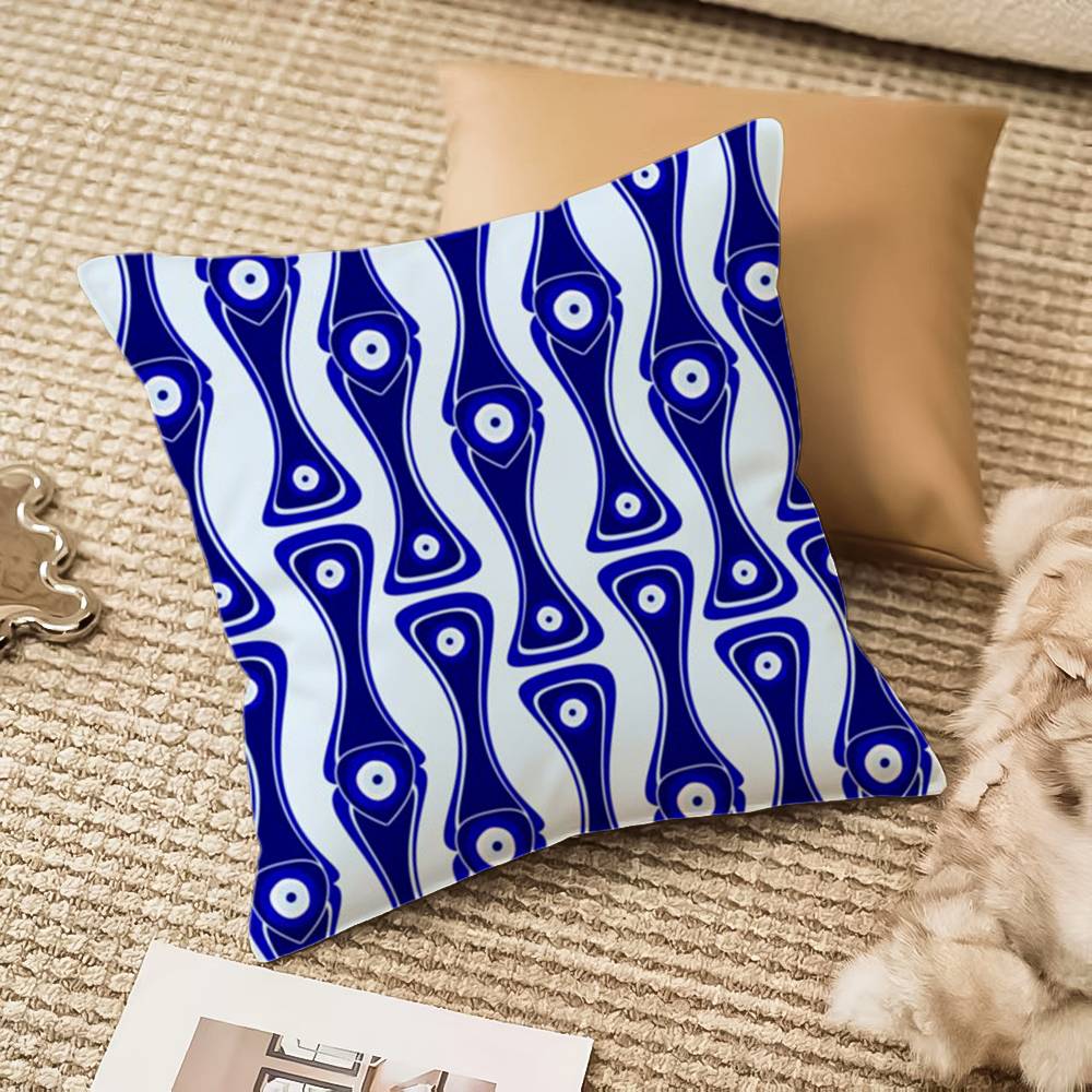 

Classic Prank Evil Eyes Pillow Case Comfort Sofa Bed Silky elegant Invisible zipper Decorative cushion cover 12x12Inch