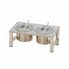 Condiment Holder with Spoons 5-Compartment Organizer Countertop for Buffet Hosts