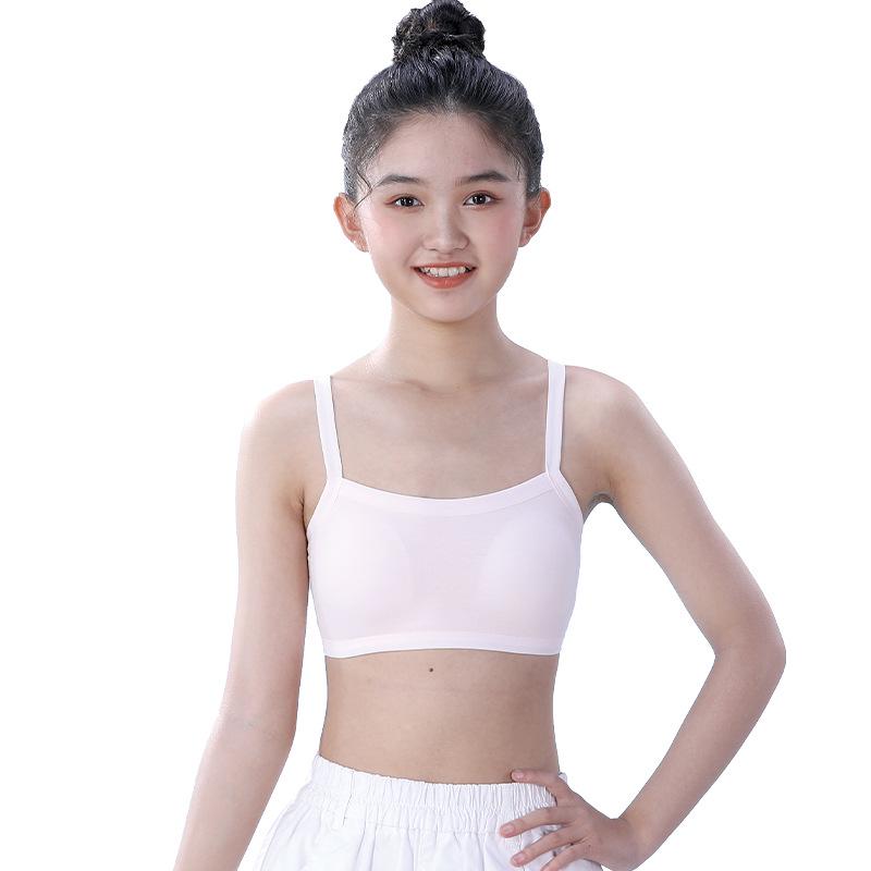 "Summer Cotton Underwear for Girls: Thin Bras & Tube Tops for Youthful Figures"