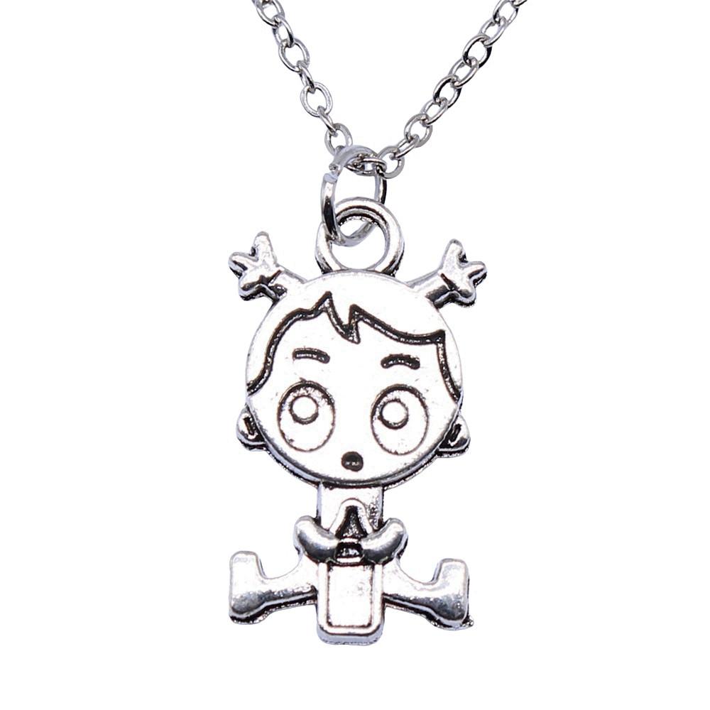 Peach Heart Angel Wings Sweet Pendant Antique Silver Metal Boys Collar Necklace High Quality Gift