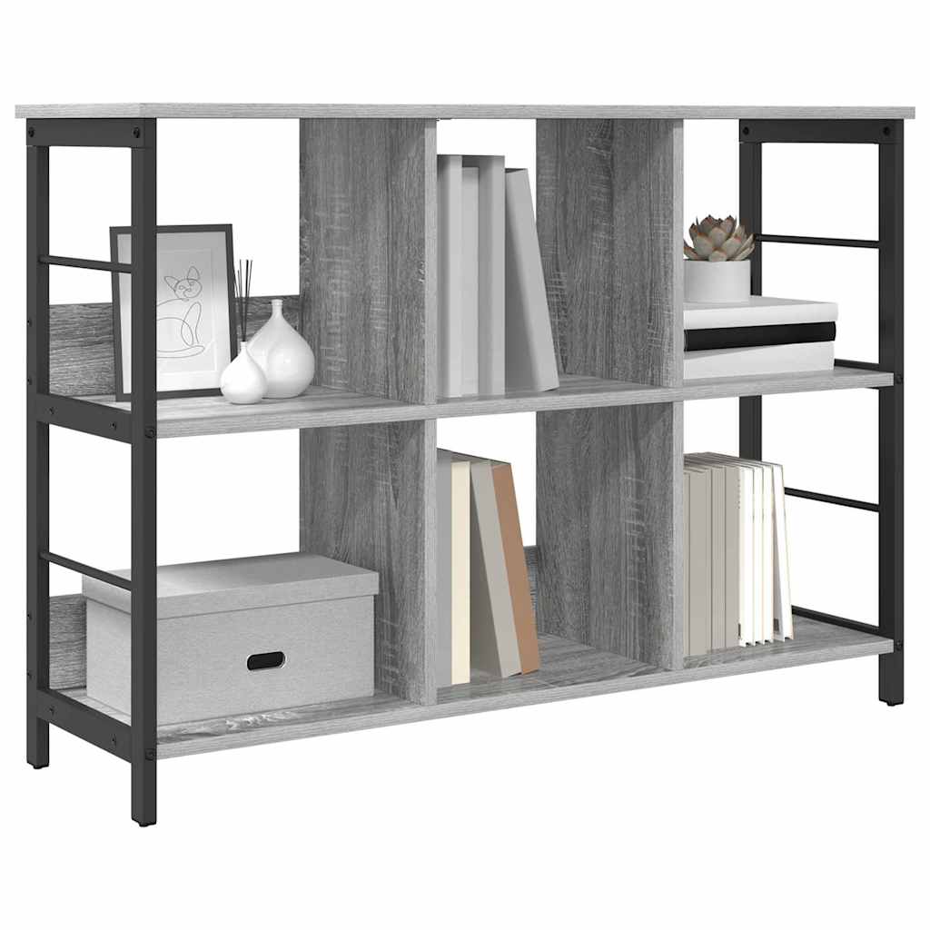 Bookshelf Grey Sonoma 102 x 32 x 72.5 cm Particleboard