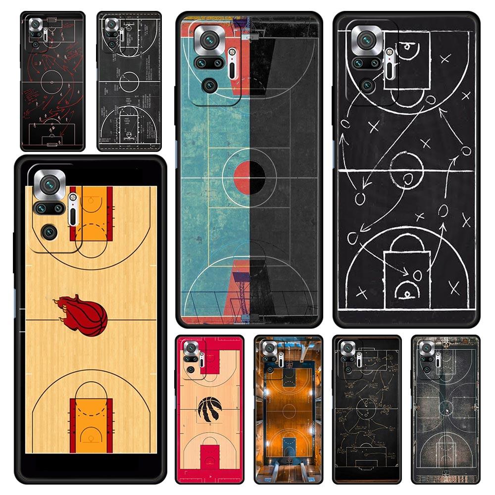 Football Basketball Tactical Board Phone Case Cover for Redmi 14C 10C Note 15 14 13 12 10 11 K40 Pro Plus 5G Soft TPU Shell Bag