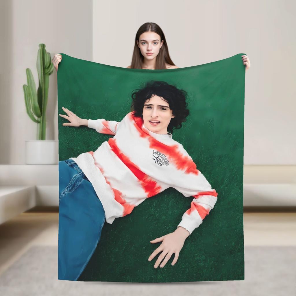 Finn Wolfhard Weiche Decke Junge Mädchen Plüsch Bettwäsche Überwürfe Ästhetisches Schlafzimmer Flanell Tagesdecke Sofabettbezug