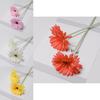 Daisy Artificial Flower Decor With Silk Material For Home Styling And Photography Scenes