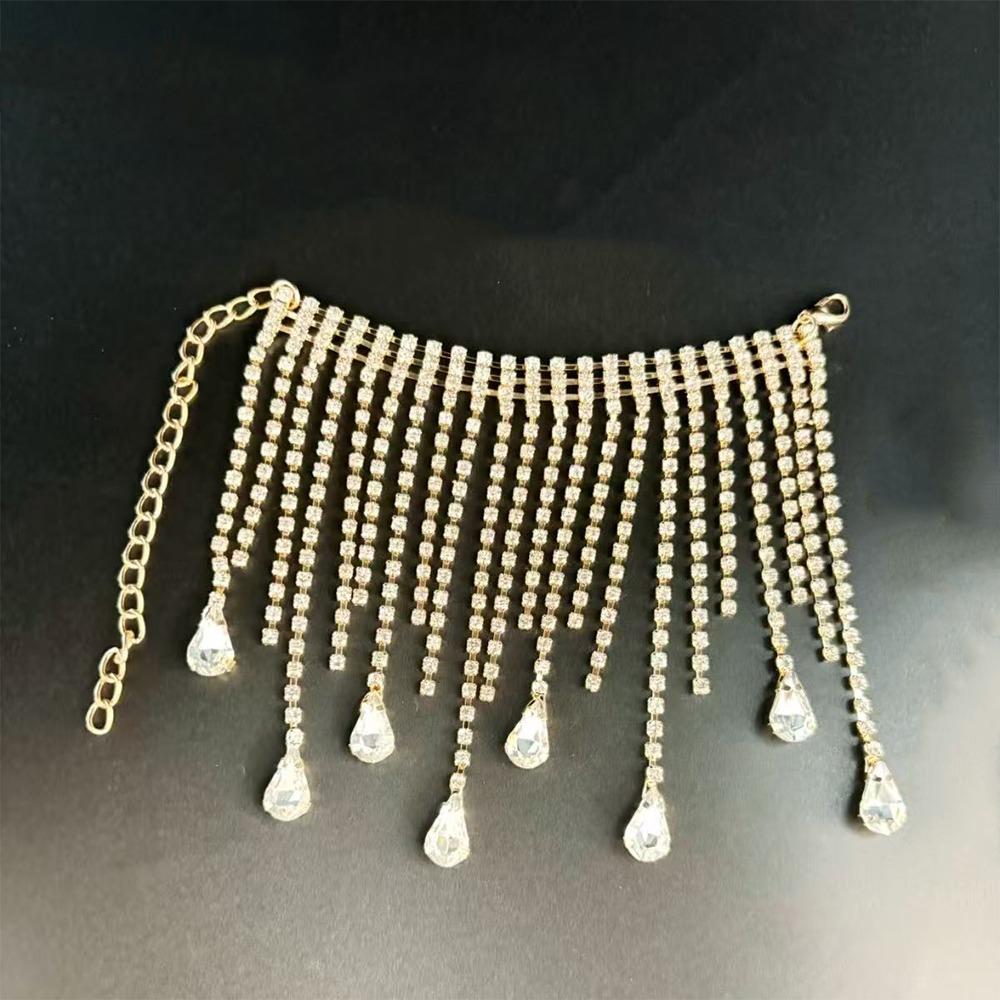 

Colored Crystal Crystal Fringe Bottle Cover Non-tarnish Wine Bottle Veil Party Centerpieces Style C