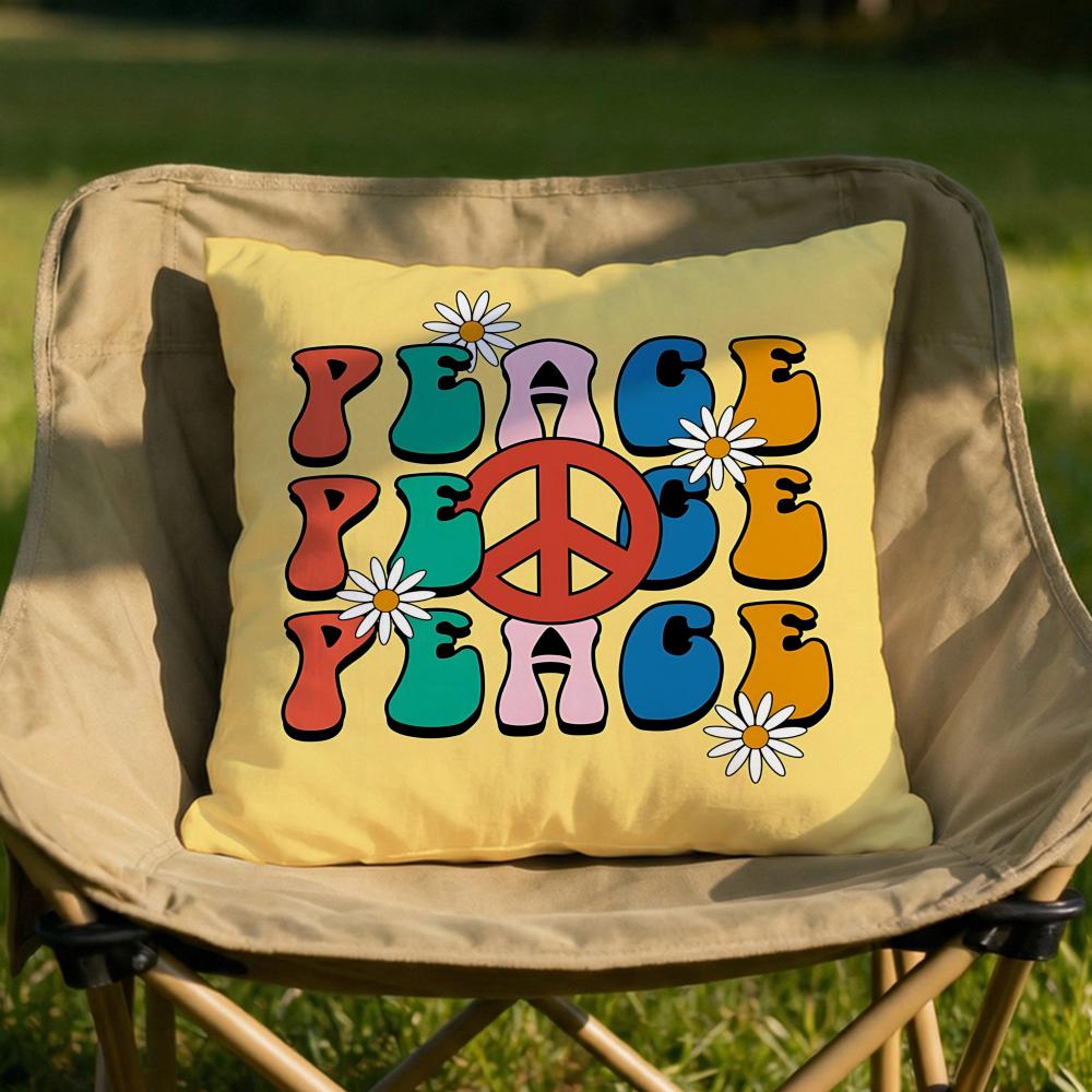 serene peace Cushion Cover Soft Reversible Durable Pillow Cover MultiScene Use for Home Car Daily Comfort