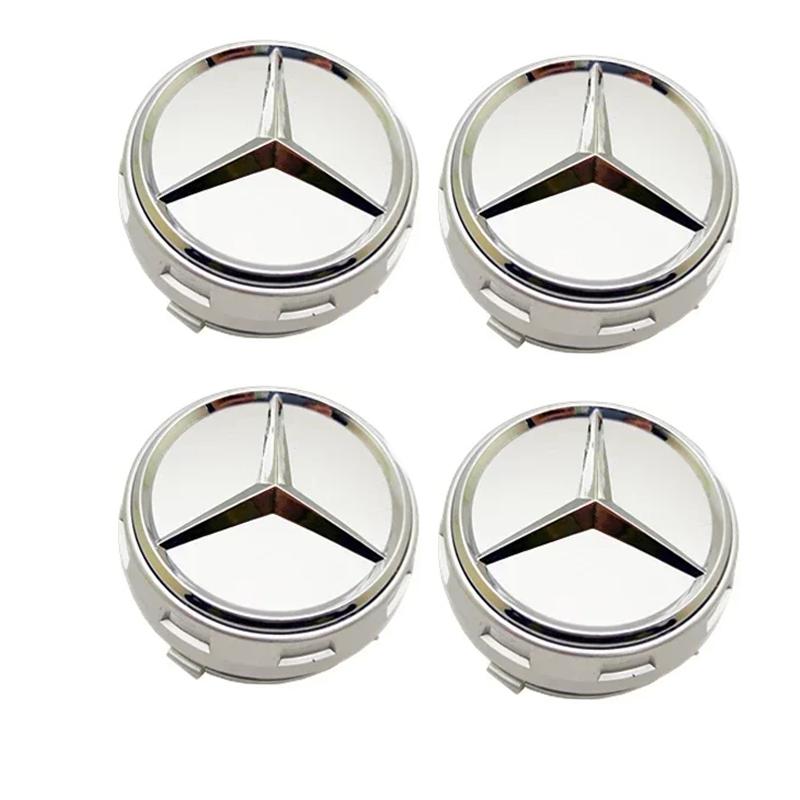 WVQ5 A0004000900 75mm Car Accessories Wheel Hub Caps for Mercedes Benz GLA45 G63 A45 CLA45 C63 Emblem Car Rim Center Cover Decoration