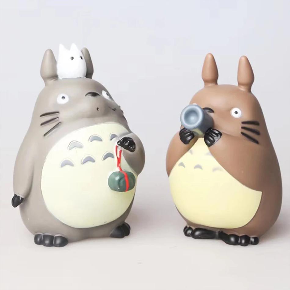 5pcs Cartoon Totoro Figure Mini Statue Cute Toys Room Ornaments Kawaii Figures Toy Kid Gifts Collecctibles