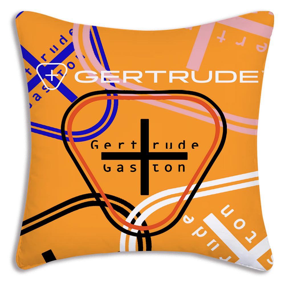 Fashionable letters Pillow Covers Cartoon Sofa Decorative Home Double-sided Printing Short Plush Cute Cushion Cover
