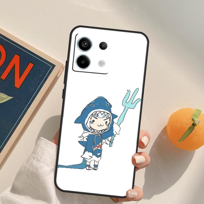 Anime Hololive Gawr Gura Funda For Xiaomi Redmi Note 9 10 11 12 13 14 Pro 9S 10S 11S 12S Redmi 13C 10C 12C 14C Case