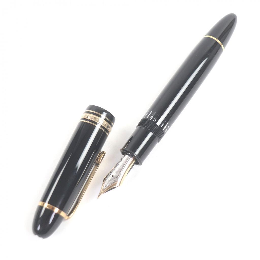Excellent MONTBLANC fountain pen Meisterstück 149 Cap type Black gold 14C mens Used