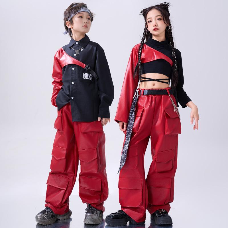 Neujahrstag Street Dance Kinder Trendige Kleidung HipHop Performance Kleidung Jungen HipHop Cool Gutaussehend Mädchen Jazz Dance Kleidung Modisch