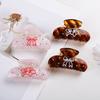 Hair Claw No Slipping Acetate Sheet Strong Grip Medium Size Back Head Hair Clip Rhinestone Inlaid Bowknot Pattern Versatile Hair Accessory