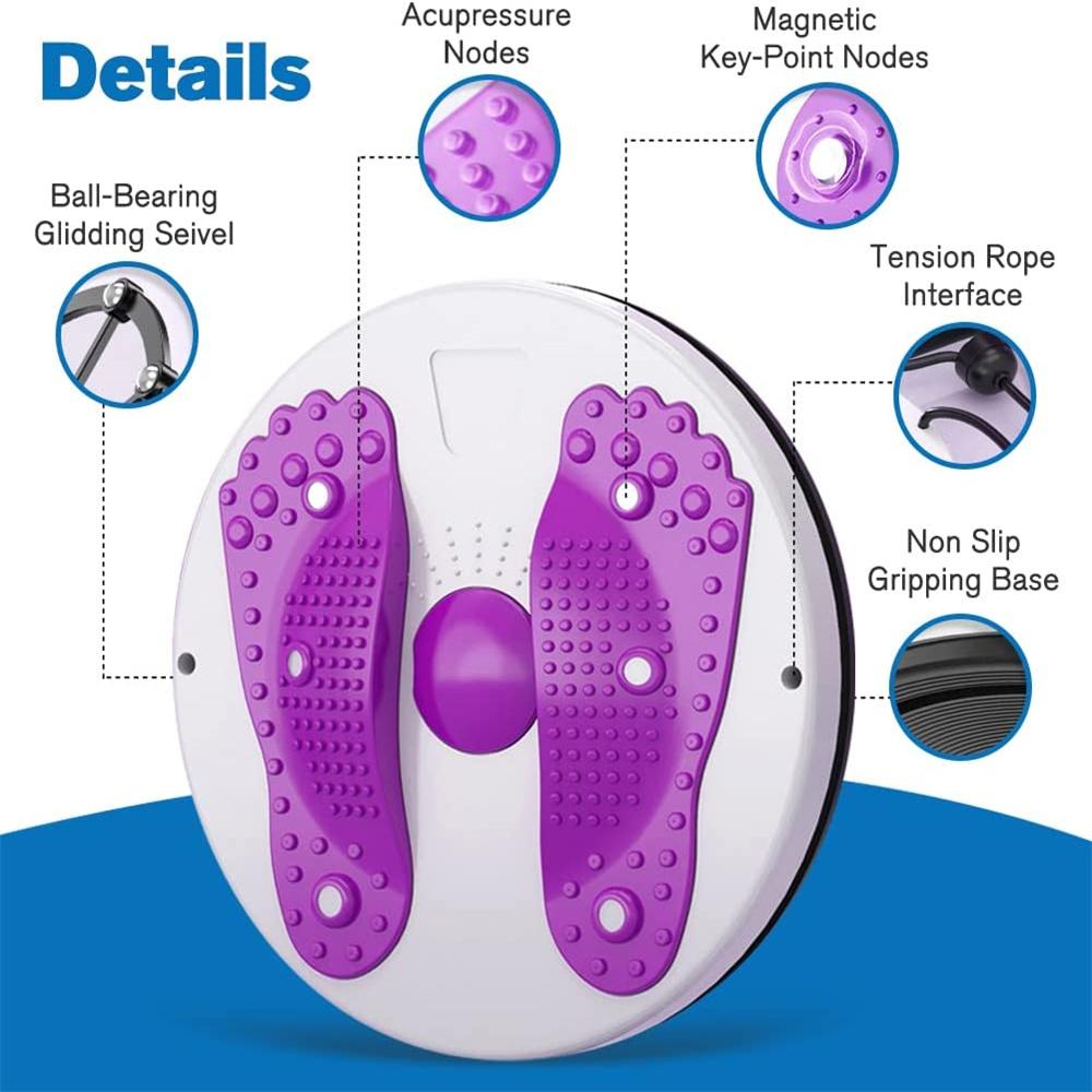 Pasový krouticí disk Unisex pasový trenažér Zdravotní tenký pasový posilovač Twist Board Cvičení Masážní deska na nohy Fitness vybavení