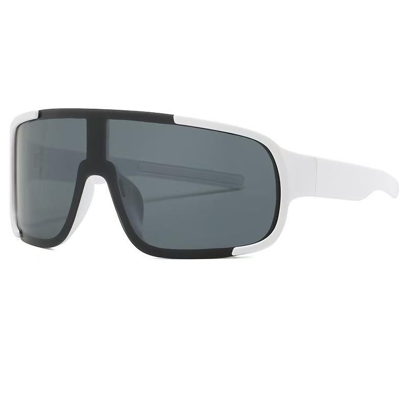 Lunettes de soleil argentées pour sports de plein air, cyclisme, alpinisme, équitation de nuit, protection des yeux monobloc, coupe-vent, pour hommes et femmes