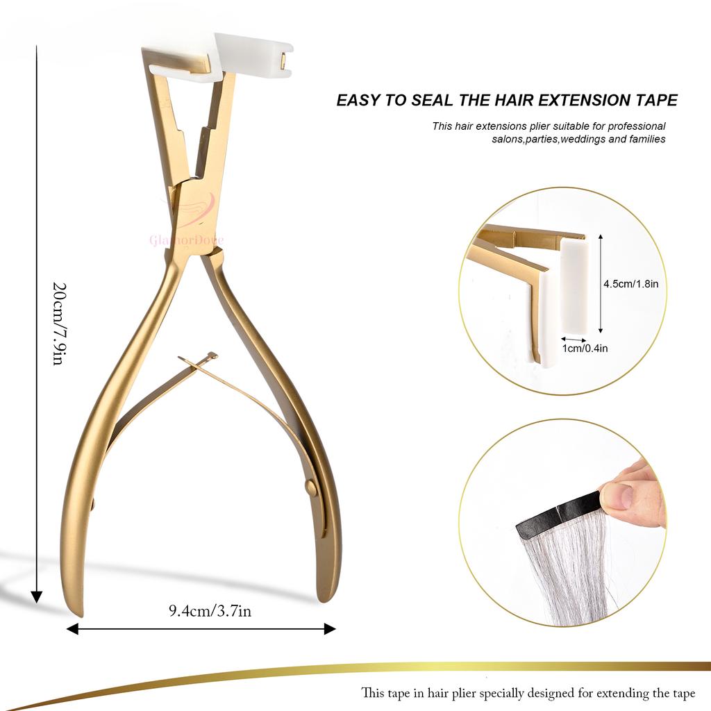 Ragasztós hajhosszabbítás fogó Rozsdamentes acél lezáró fogó ragasztós hajhosszabbításhoz Ragasztós fogó hajformázáshoz