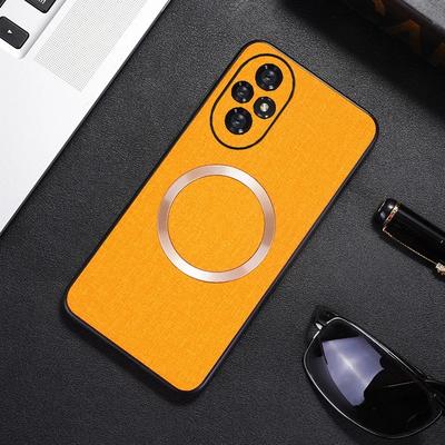 Luxury for Magsafe Magnetic Plain Leather Case for Honor 200 Pro 200 Lite 100 Pro Wireless Charging Shockproof Business Full Protection Cover