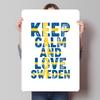 Keep Calm Love Sweden Metal Signs City Poster Living Room Decoration Custom Tinplate Sign for Wall Art Decoration Bathroom Decor