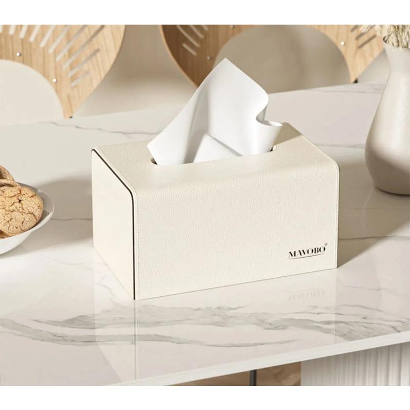 מחזיק קופסת טישו כיסוי עור נרתיק למגבונים מחזיק נייר טישו נייד מלבני שולחני מחזיק קופסת טישו מעור